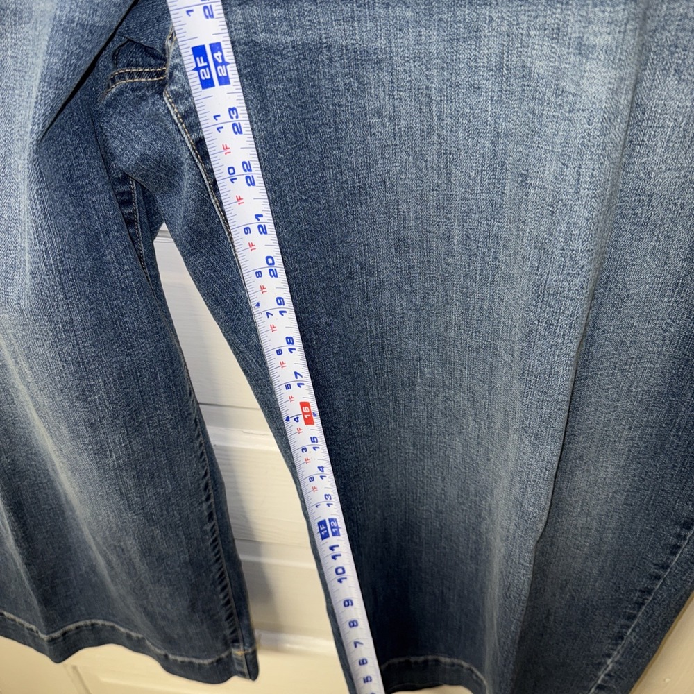 High Rise Jeans Wide Leg Crop Womens 24W Button Fly a.n.a Brand - Picture 9 of 12